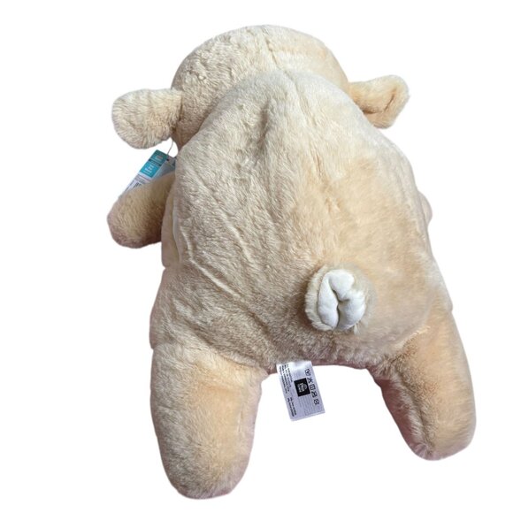 Toby The Sheep Large Plush Toy Soft Beige Animal Stuffed Doll Hidden Pocket ALDI - Picture 4 of 8